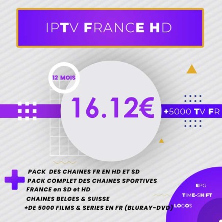 Abonnement IPTV France Extra HD 1an | AirySat Tunisie