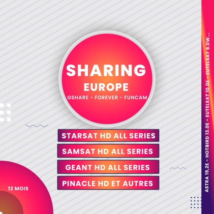 Abonnement Gshare Europe 12 mois | AirySat Tunisie