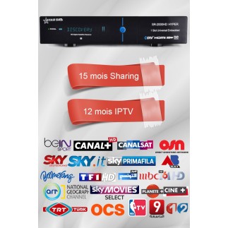 Récepteur Starsat 2000HD Hyper + 15 mois GSHARE + 12 mois IPTV AIRYSAT | AirySat Tunisie